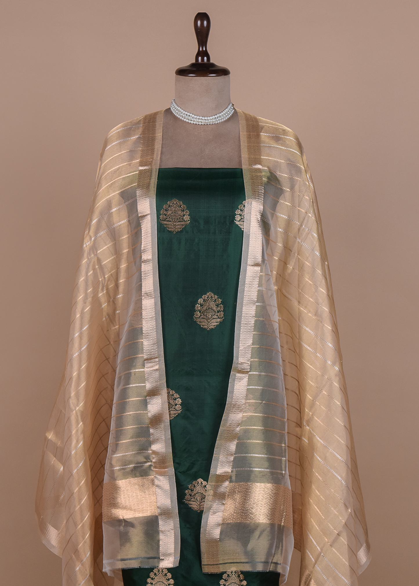 Green Silk Dress Material