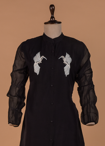 Black Georgette Coord Set