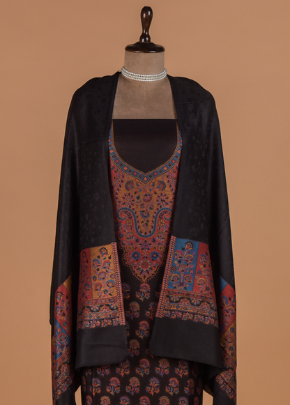 Blue Pashmina Dress Material