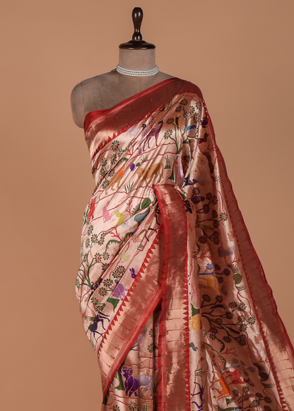 Multicoloured Silk Banarasi Saree
