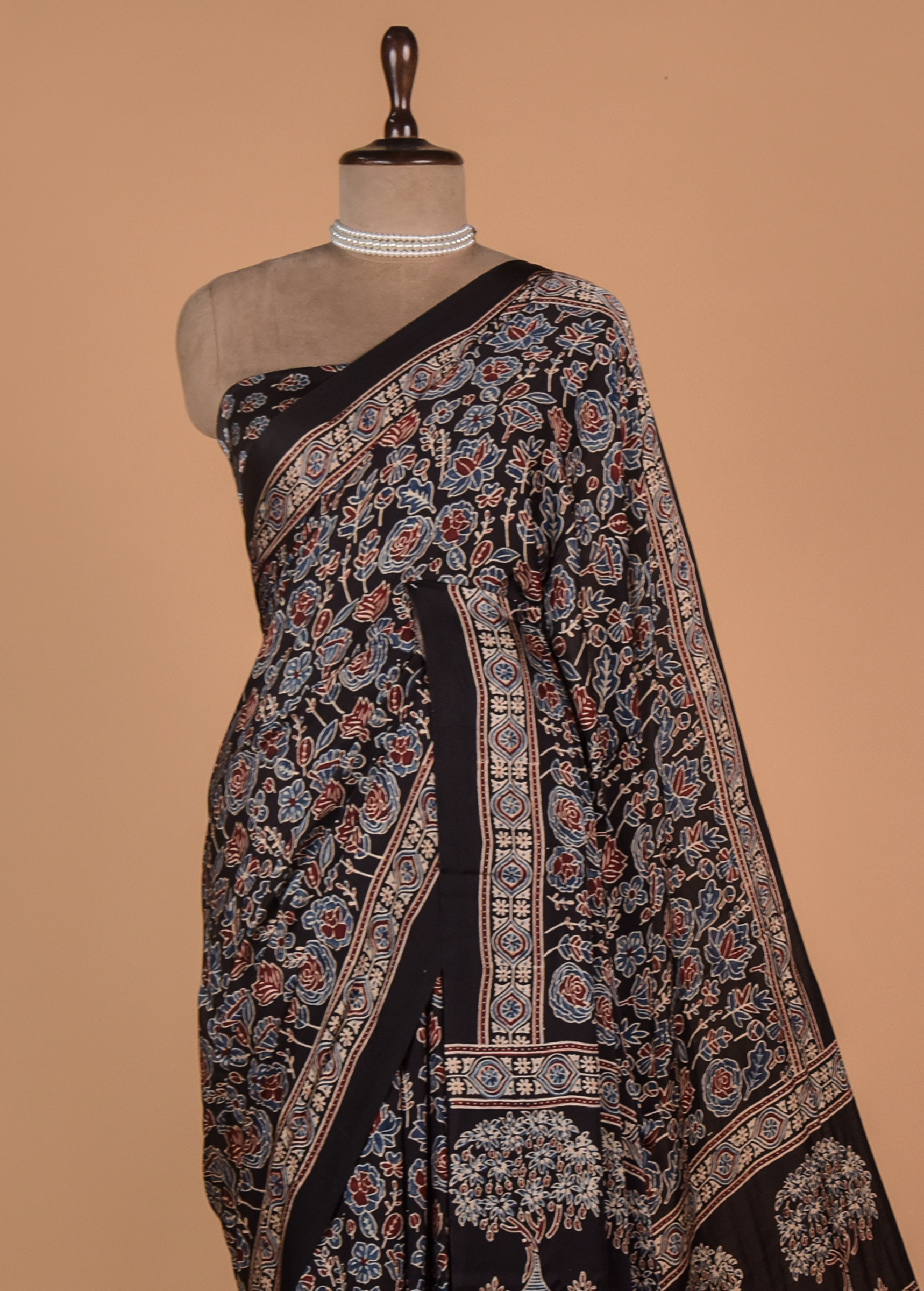 Multicoloured Crepe Printed Saree