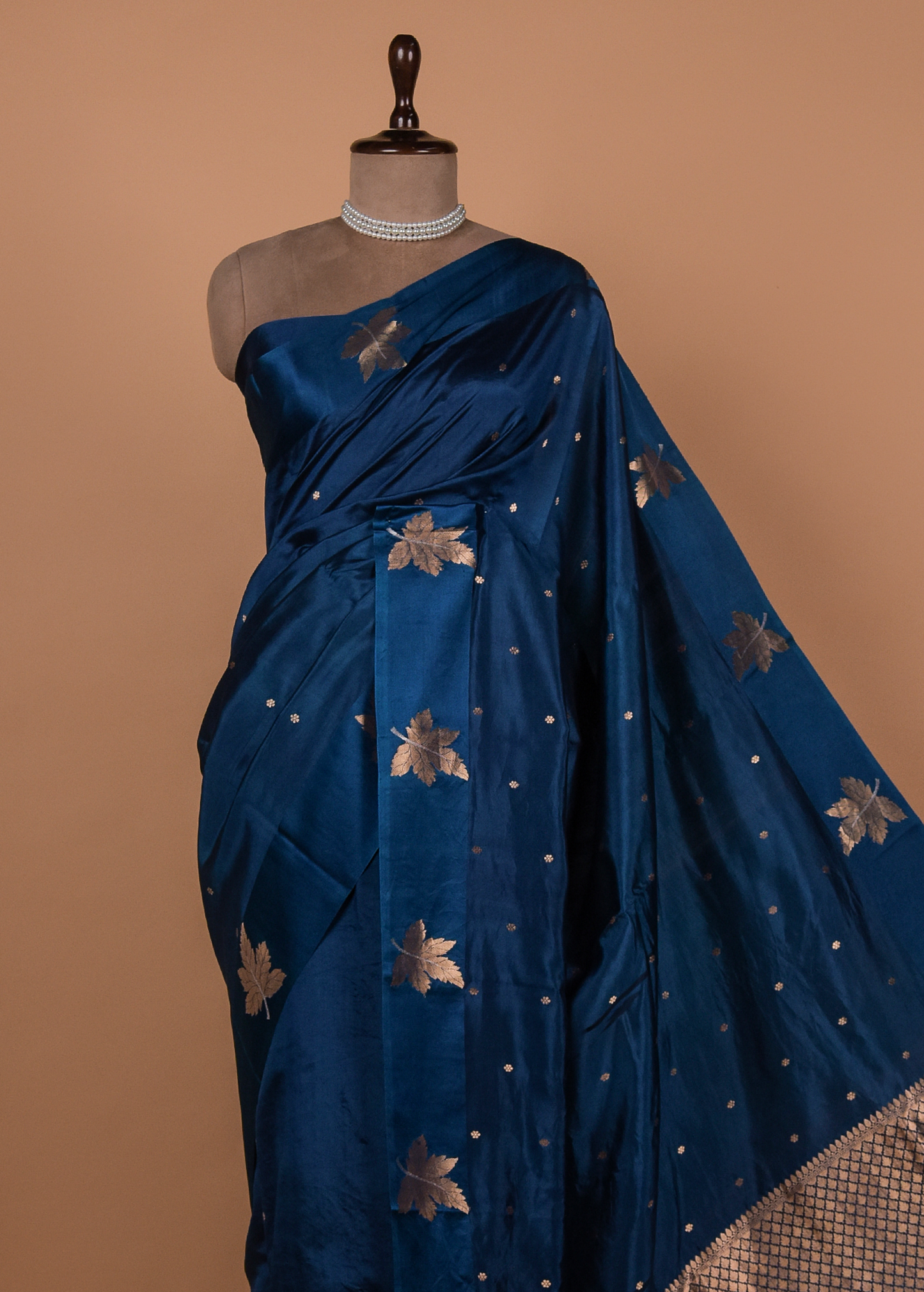 Blue Silk Banarasi Saree