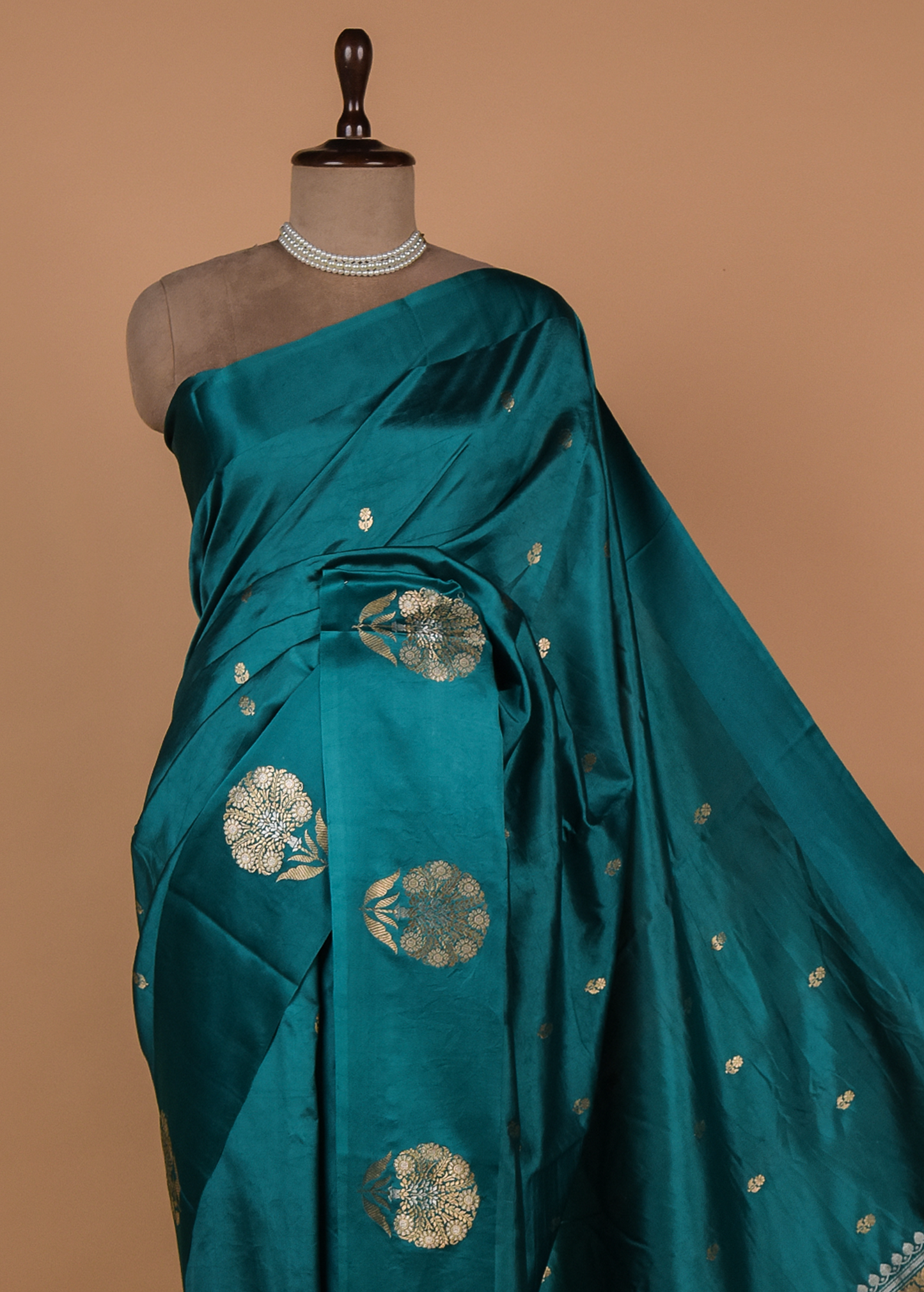 Blue Silk Banarasi Saree