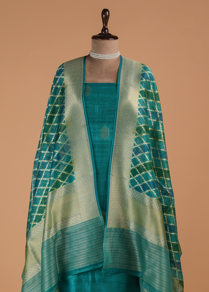 Green Silk Dress Material