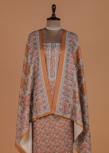 Multicoloured Pashmina Dress Material