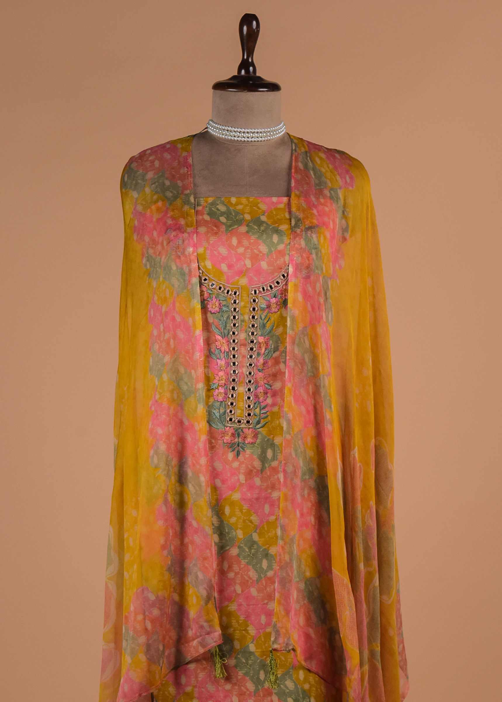 Multicolour Cotton Dress Material | Greenways