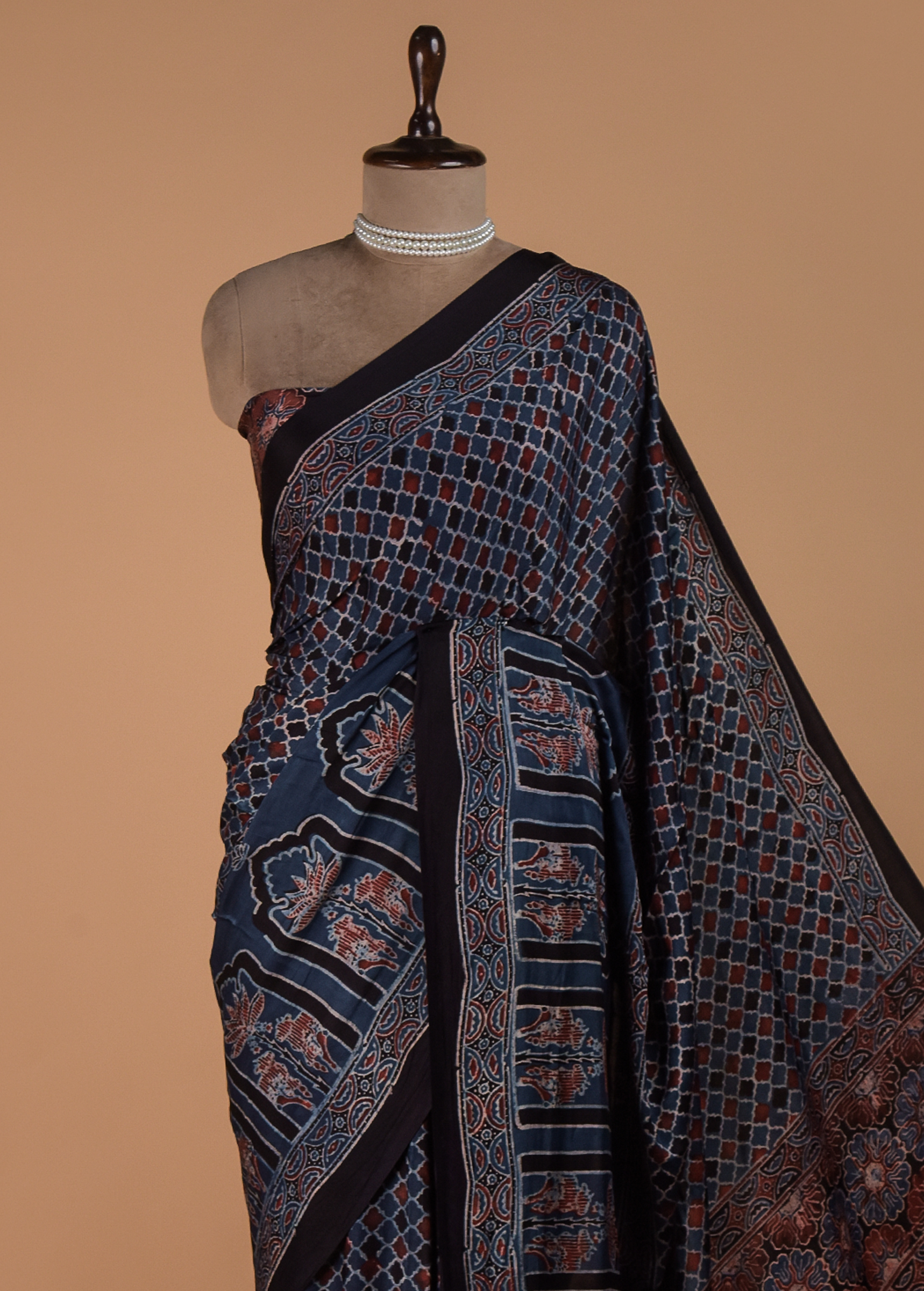 Multicoloured Crepe Printed Saree
