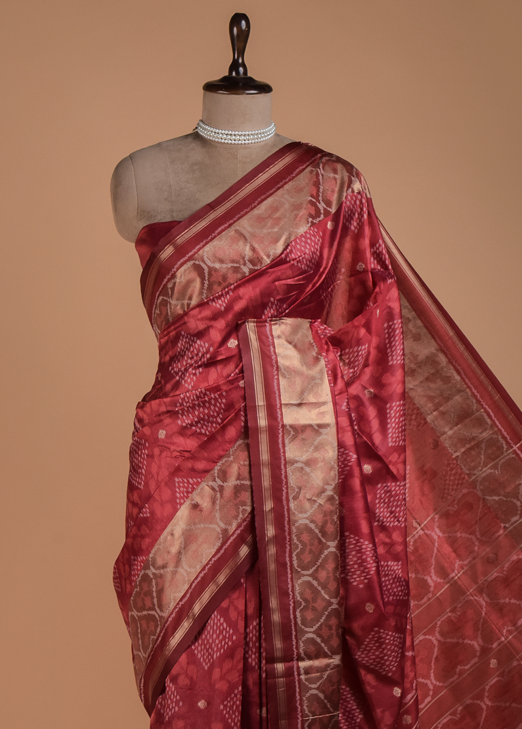 Red Art Silk Patola Saree