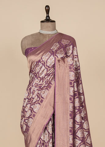 Pink Art Georgette Banarasi Saree