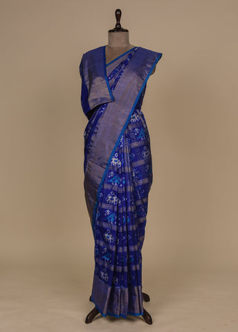 Blue Silk Patola Saree