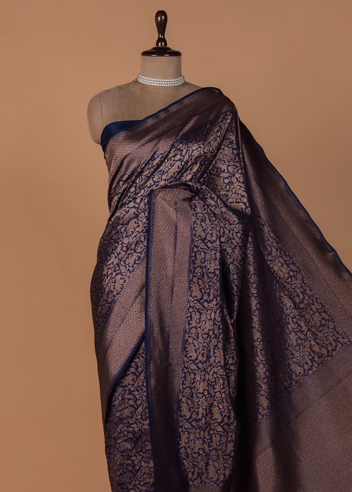 Blue Art Silk Banarasi Saree