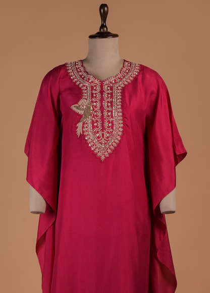 Pink Crepe Silk Coord Set