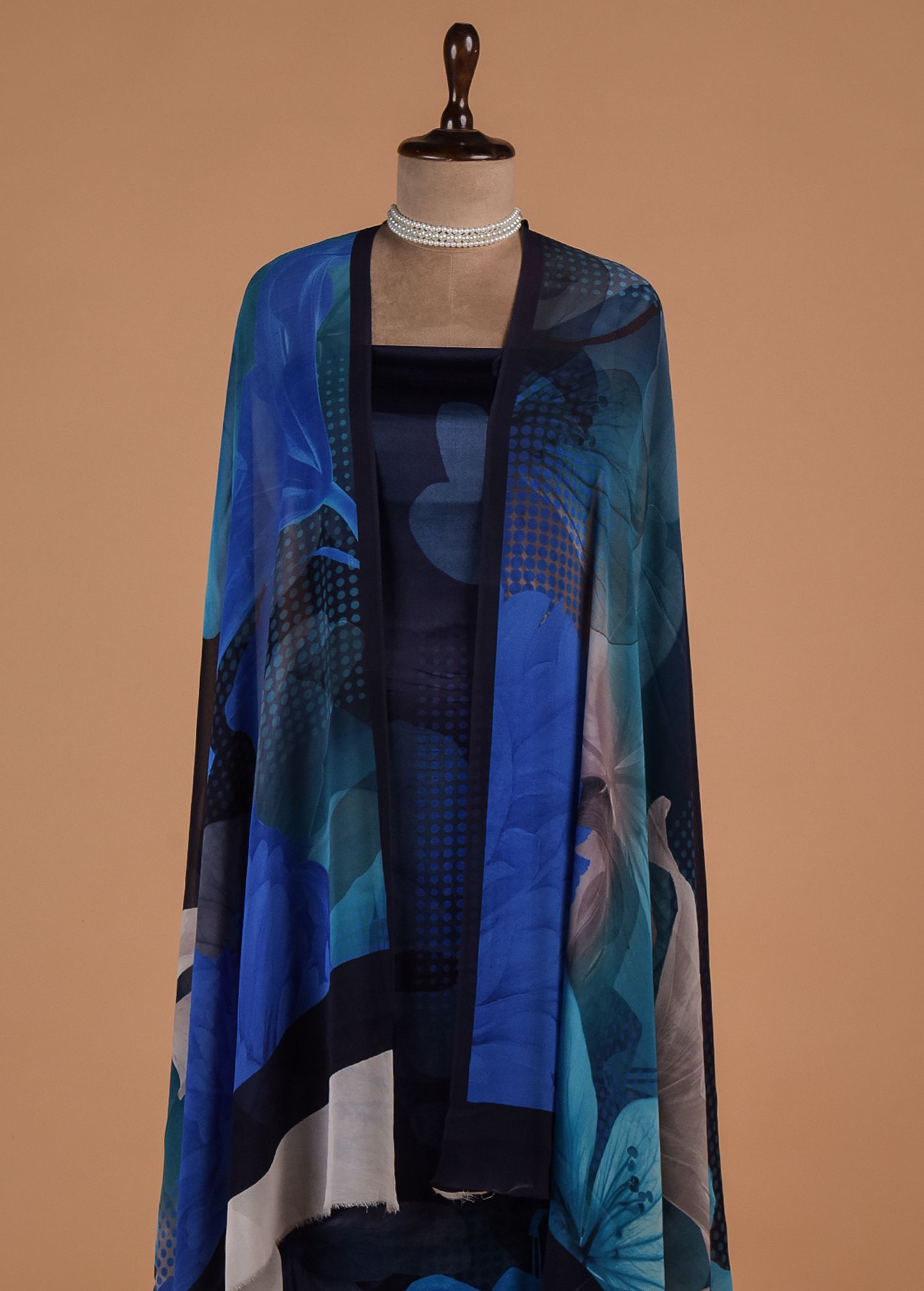 Multicoloured Satin Dress Material