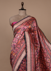 Pink Silk Banarasi Saree