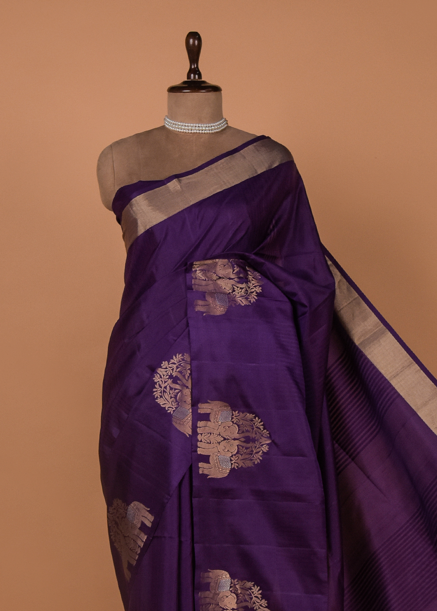 Purple Silk Kanjeevaram Saree
