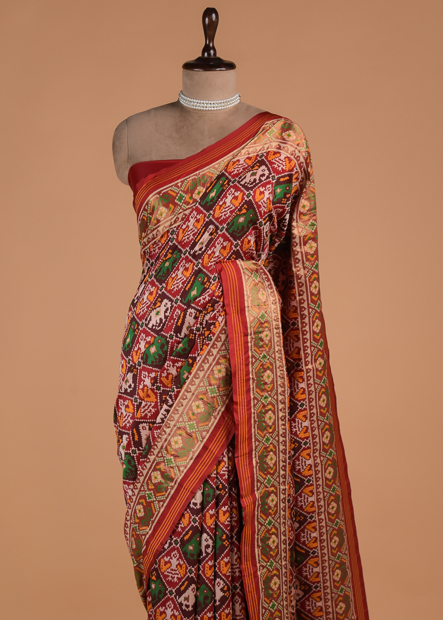 Multicoloured Art Silk Patola Saree