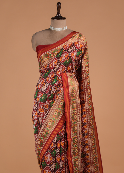 Multicoloured Art Silk Patola Saree