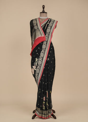 Black Georgette Banarasi Saree