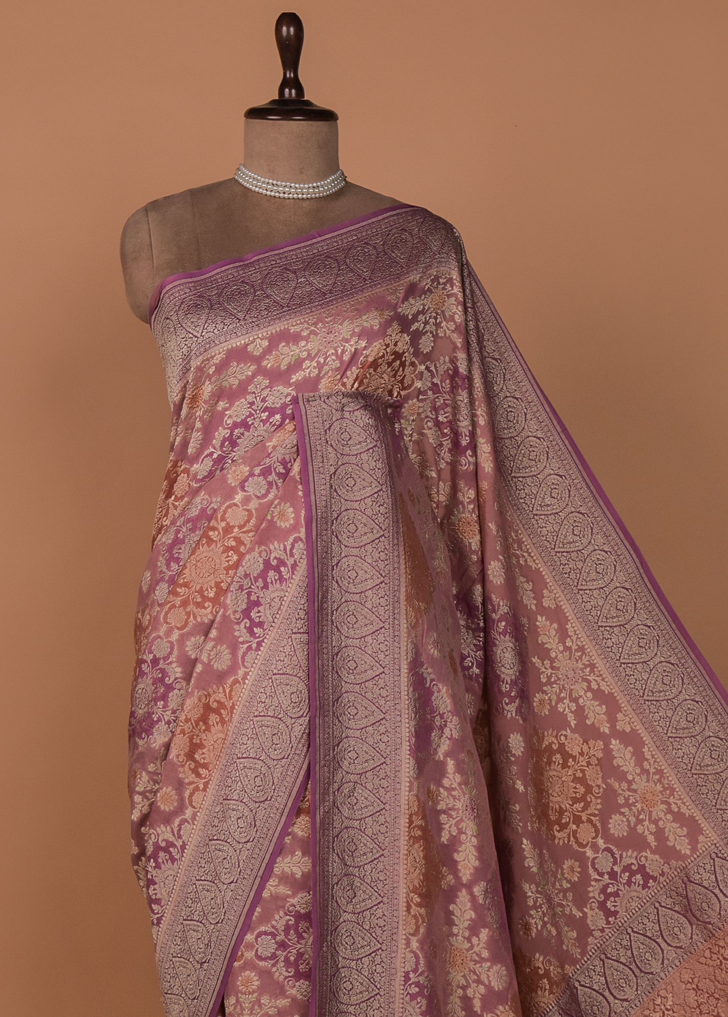 Pink Georgette Banarasi Saree