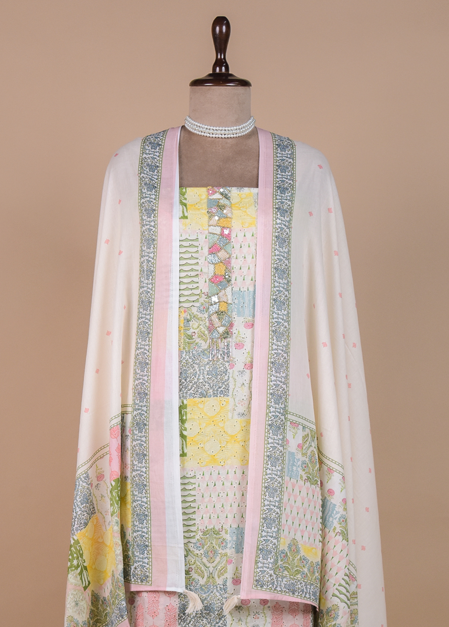 Multicoloured Cotton Dress Material