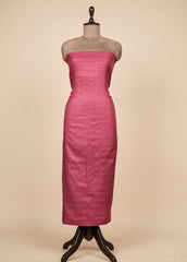 Pink Tussar Dress Material