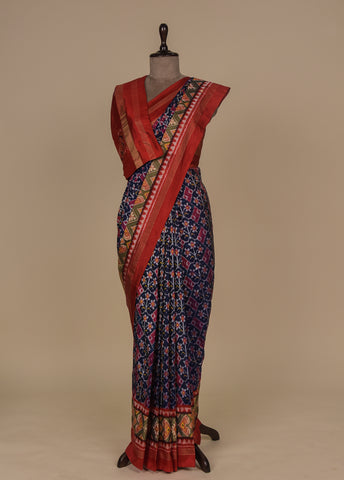 Blue Silk Patola Saree