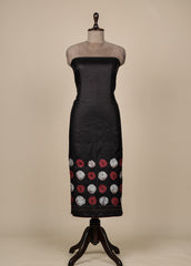 Black Tussar Dress Material