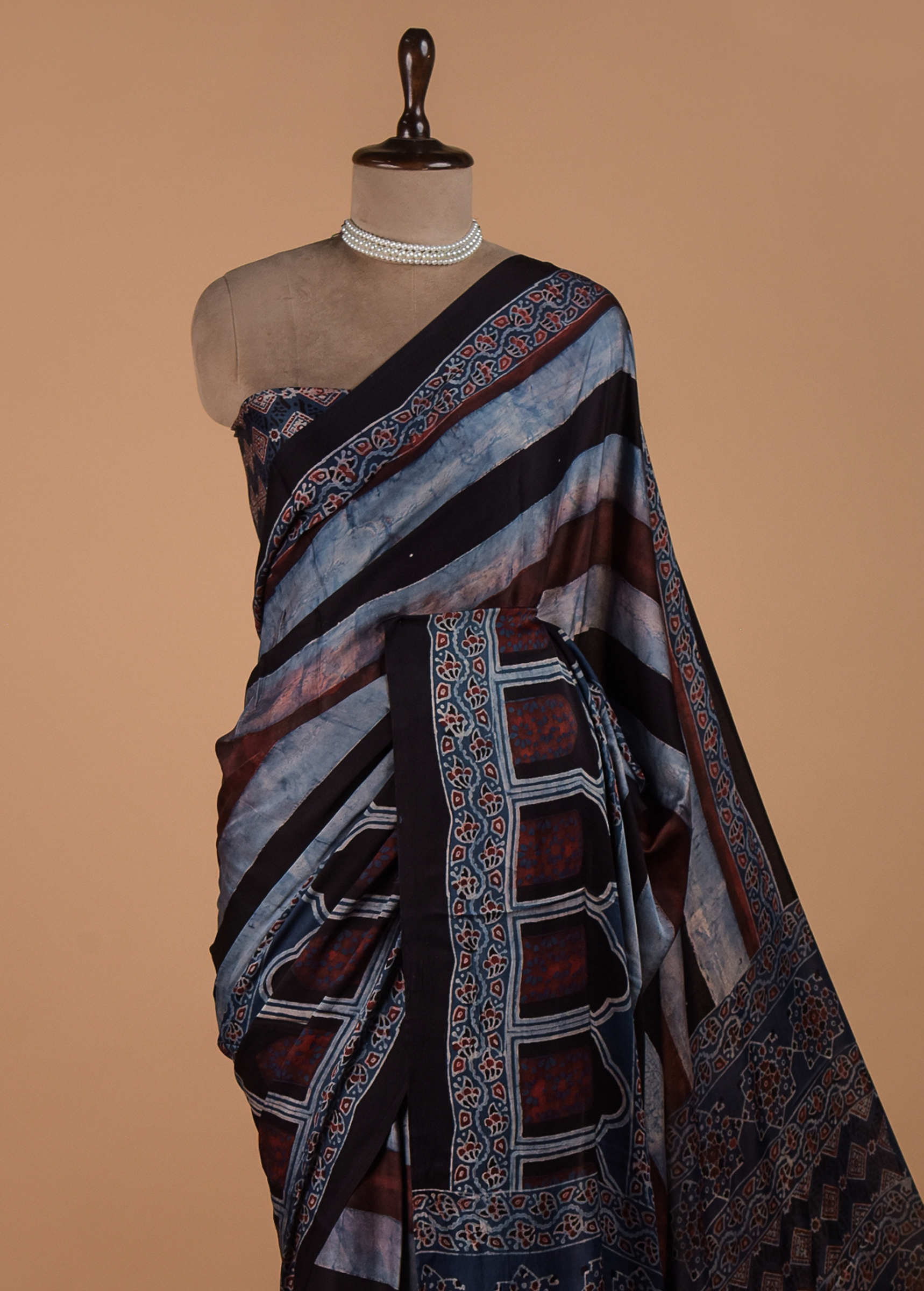 Multicoloured Crepe Printed Saree