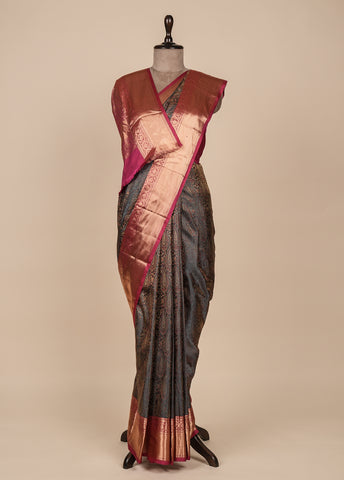 Grey Silk Kanjeevaram Saree