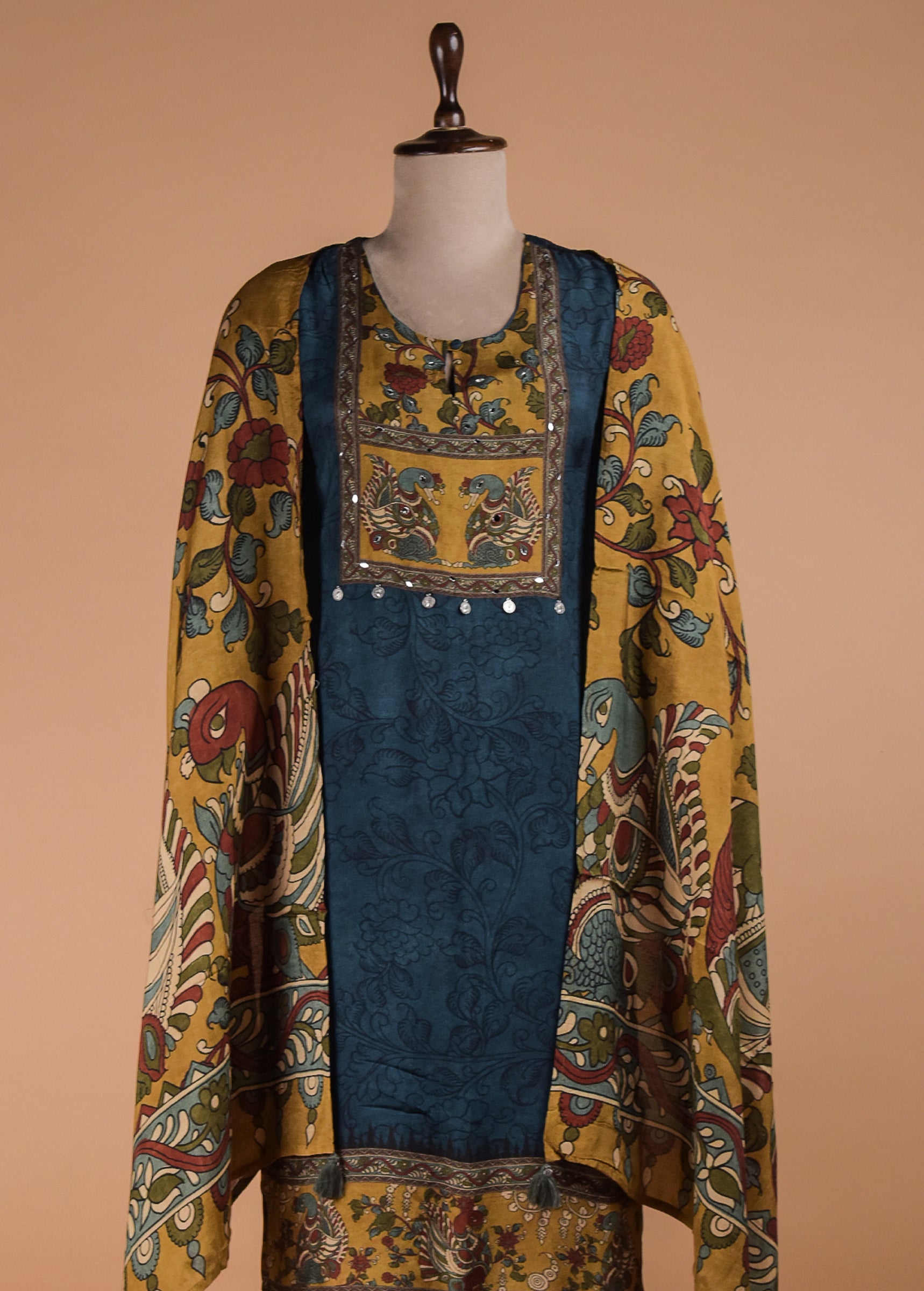Blue Crepe Straight Set