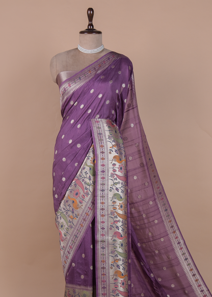 Pink Art Tussar Georgette Banarasi Saree