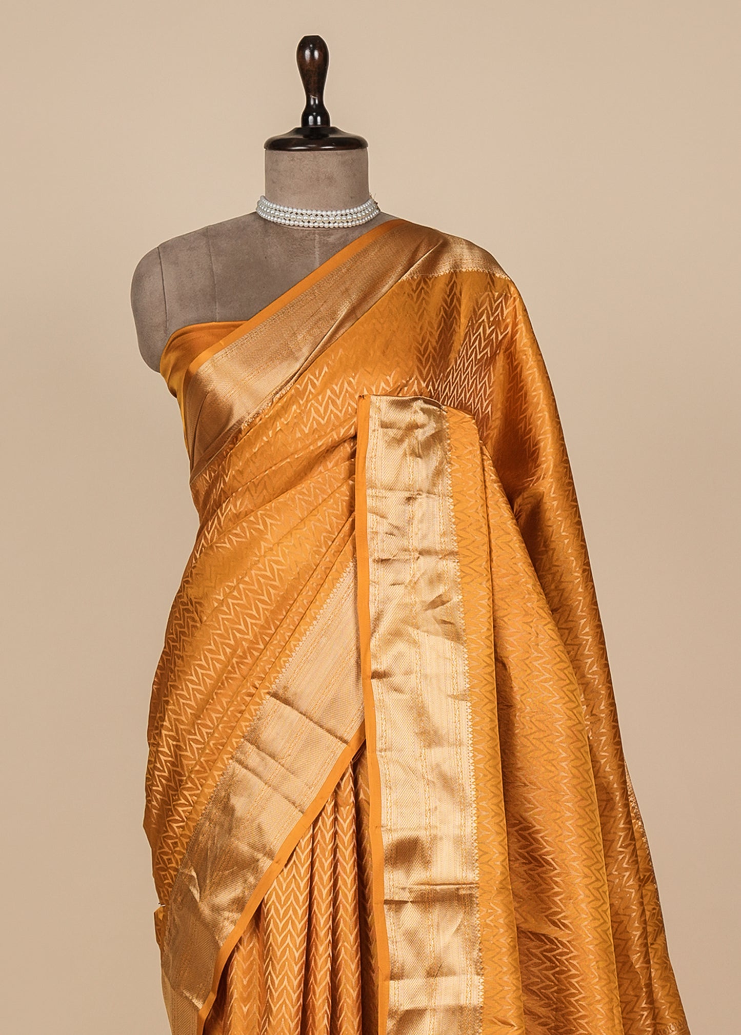 Yellow Silk Kanjeevaram Saree