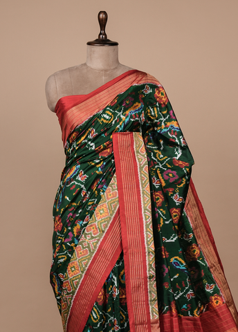 Green Silk Patola Saree