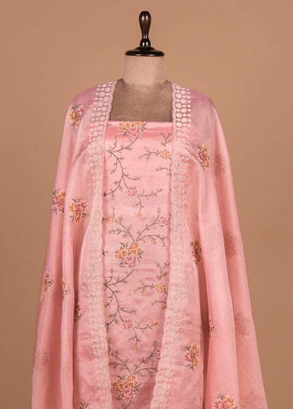 Pink Kota Cotton Dress Material