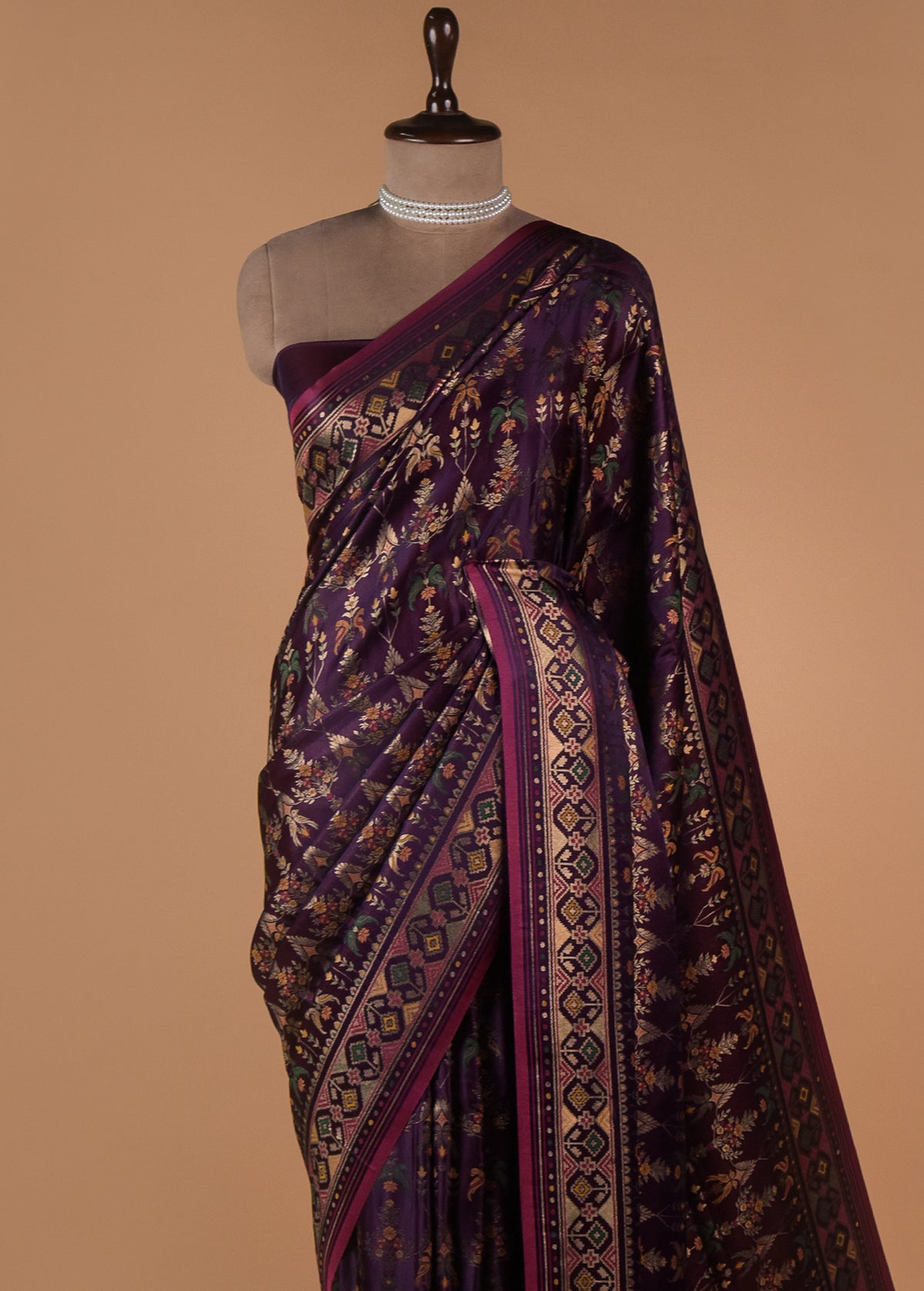 Purple Silk Patola Saree