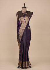 Purple Silk Kanjeevaram Saree