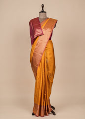 Yellow Silk Kanjeevaram Saree