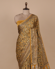 Gold Gajji Silk Embroidered Saree