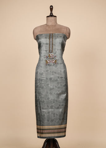 Grey Cotton Silk Dress Material