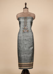 Grey Cotton Silk Dress Material