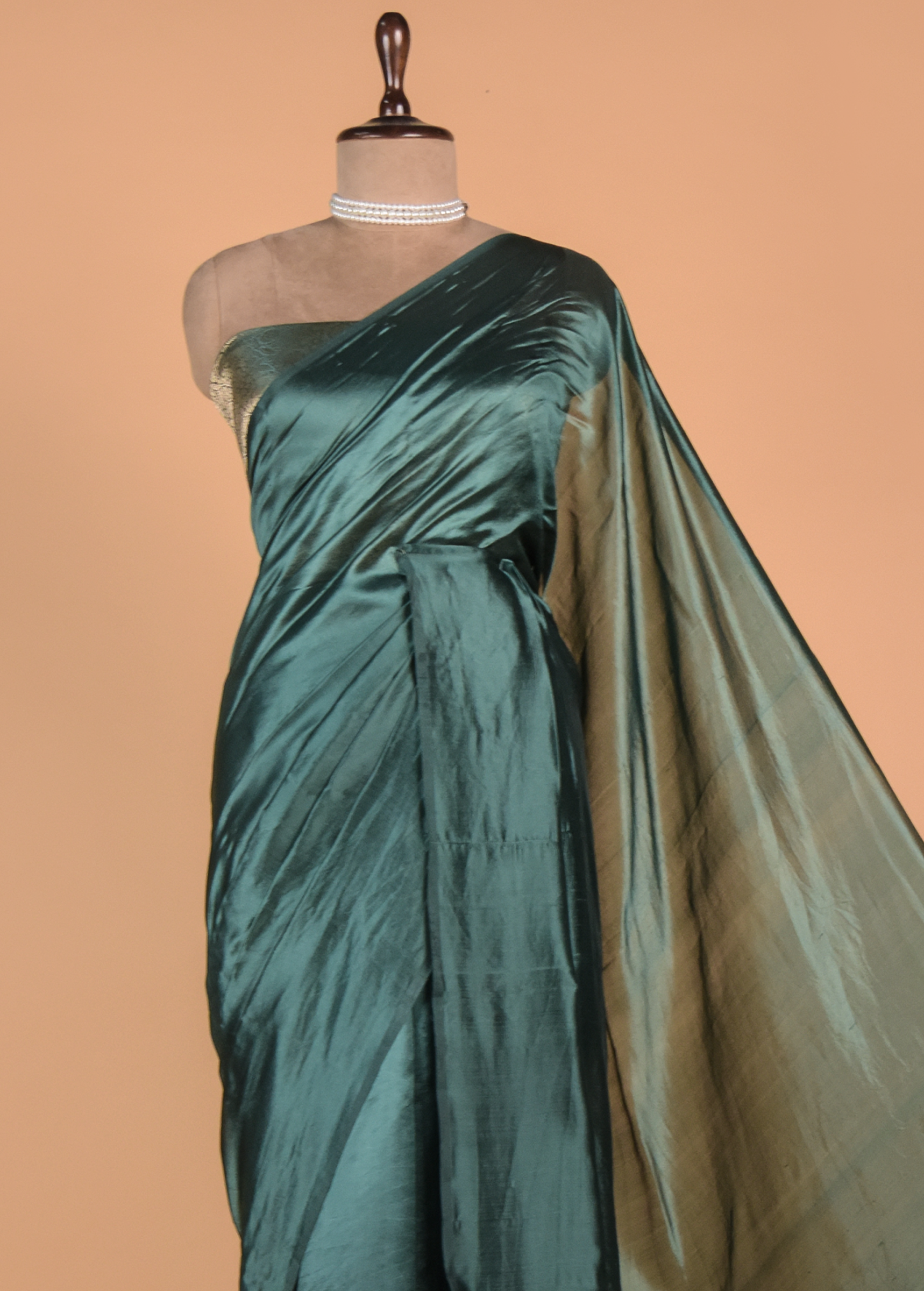 Green Chinia Silk Banarasi Saree
