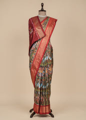 MULTICOLOURED SILK PATOLA SAREE