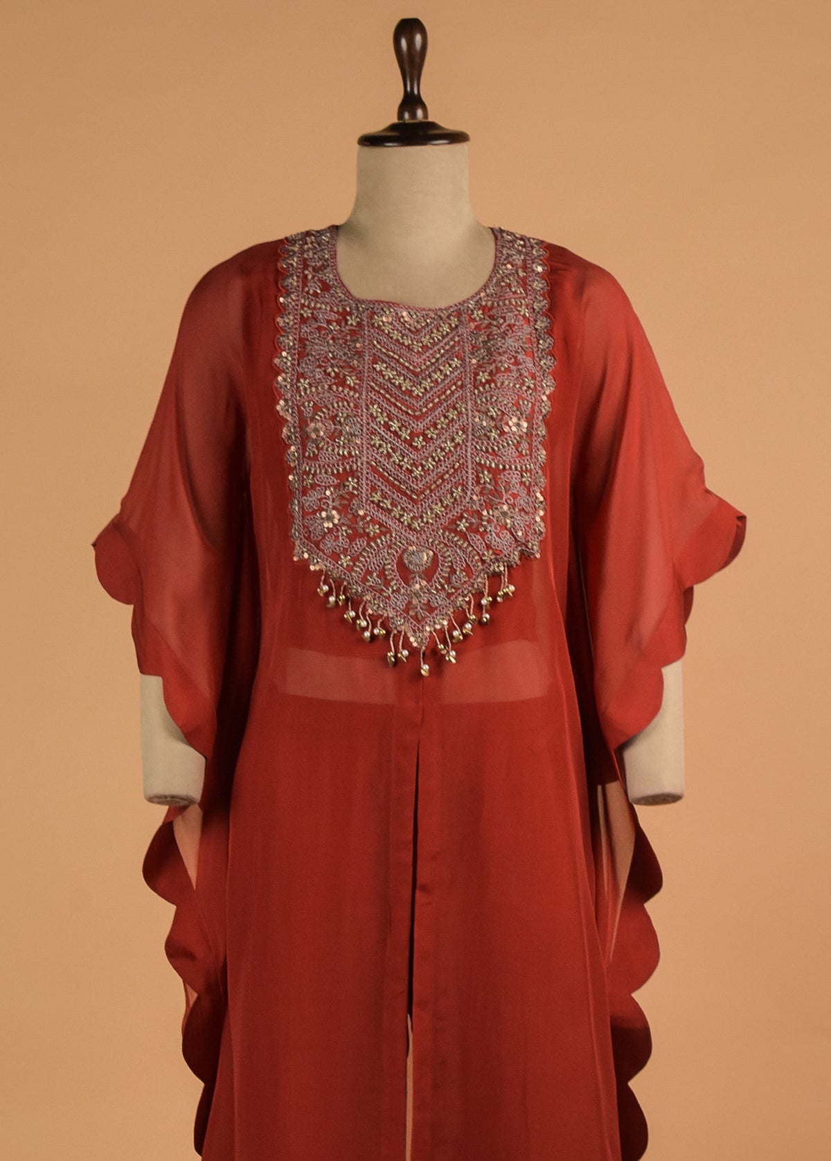 Orange Georgette Coord Set