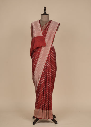 Red Silk Banarasi Saree