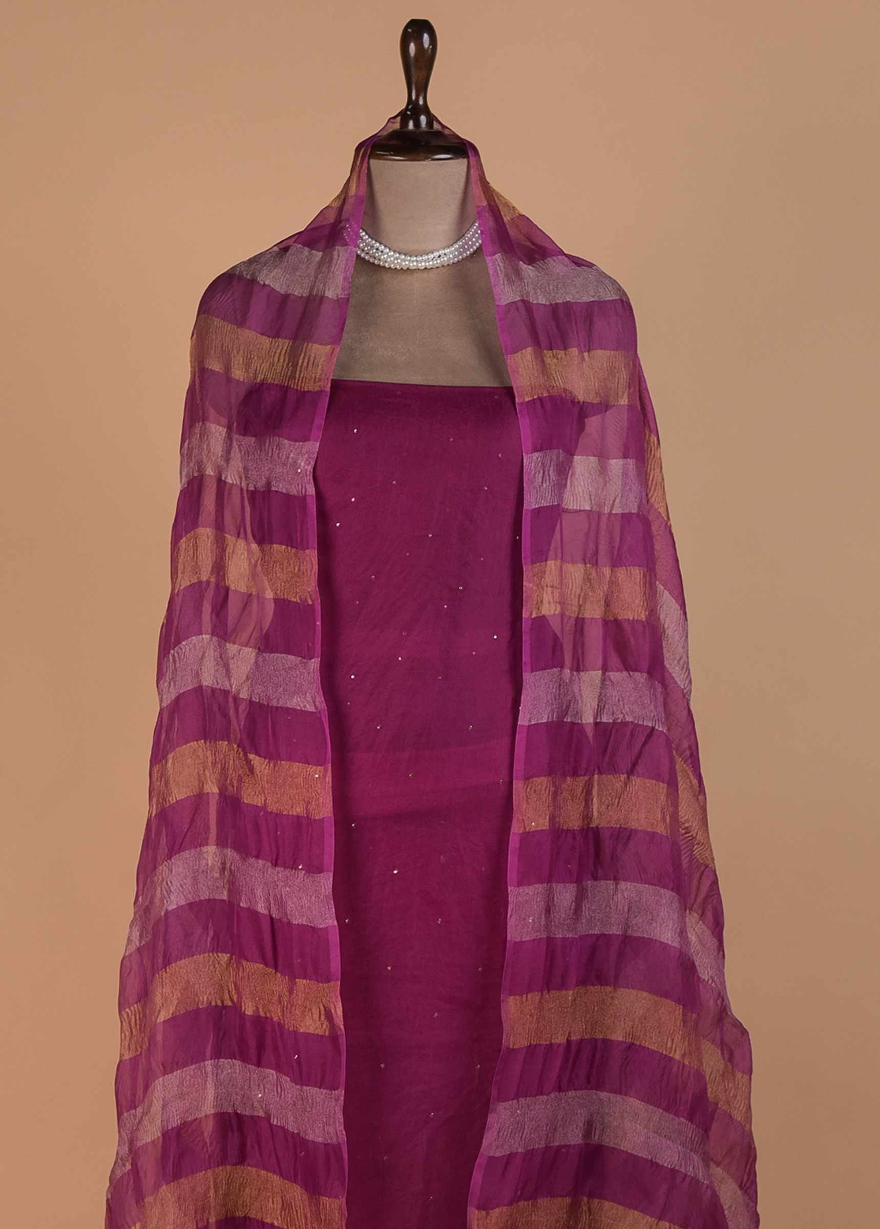 Pink Cotton Silk Dress Material
