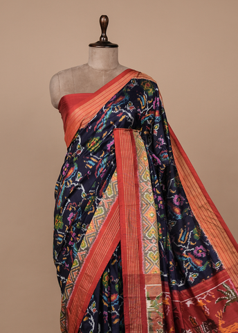 Blue Silk Patola Saree