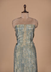 Blue Tissue Chanderi Dress Material