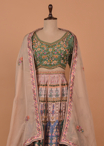 Multicoloured Cotton Lehenga
