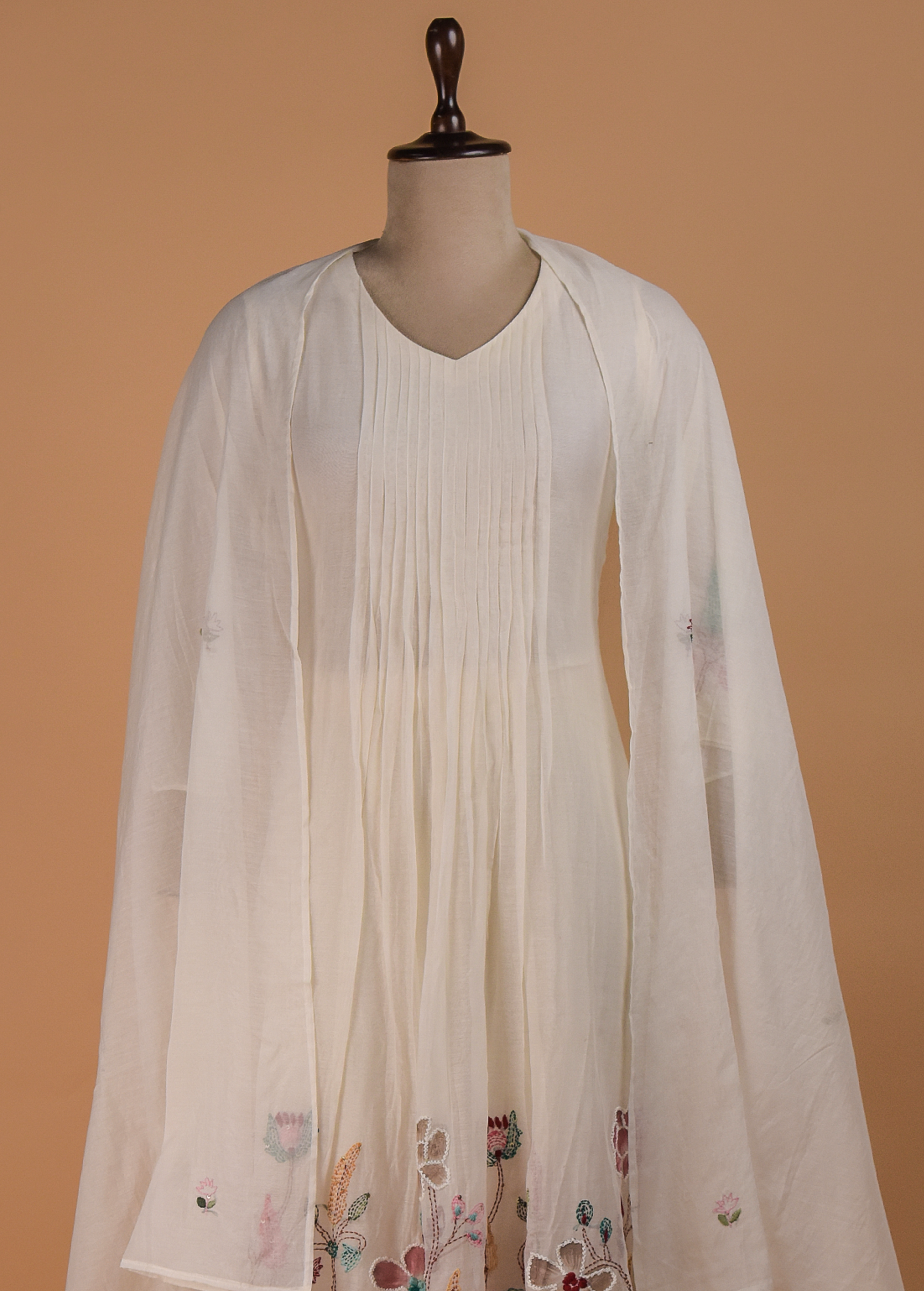 White Cotton A Line Set