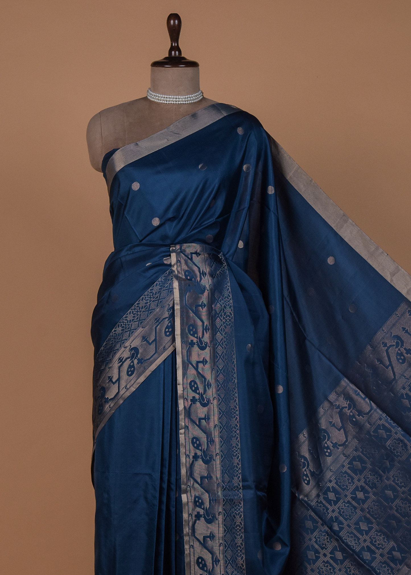 Blue Silk Kanjeevaram Saree